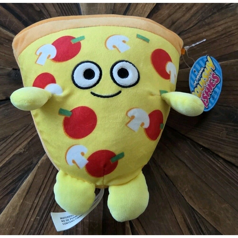 The Original Squishy Ishies Pizza Slice Plush Toy New with Tags - 8 Inches